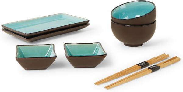 Tokyo Design Studio Glassy Turquoise sushi serviesset 8 delig online kopen