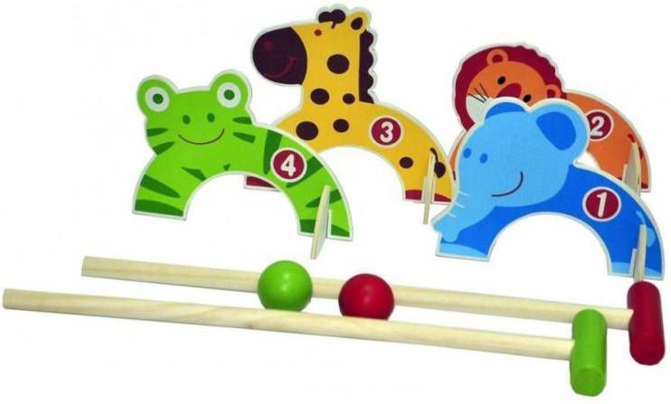 Outdoor Play Croquet Set Animal 8 delig online kopen