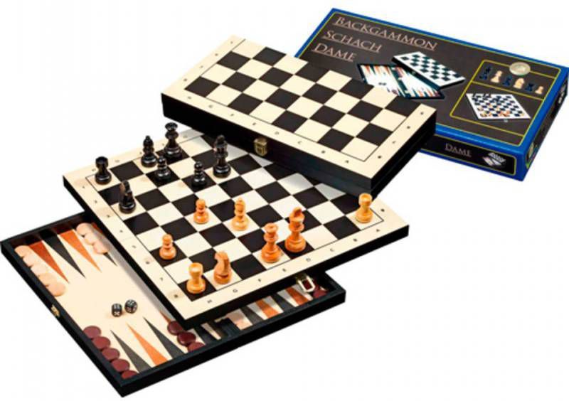 Philos Schaak, dam en backgammon set bordspel online kopen