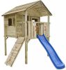 VidaXL Speelhuis met ladder en glijbaan 360x255x295 cm hout online kopen