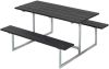 Plus Danmark Kinderpicknicktafel vuren geimpregneerd | Basic zwart 110 x 110 x 57 cm(B x L x H ) online kopen