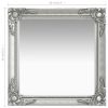 VidaXL Wandspiegel barok stijl 60x60 cm zilverkleurig online kopen