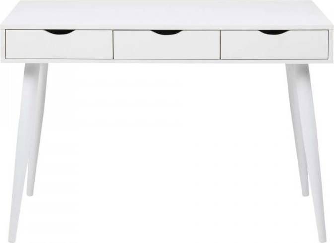 Bendt Bureau/sidetable 'Märta' 110 x 50cm met 3 laden, kleur wit/wit online kopen