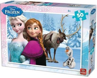 straf Flitsend En team King International King Puzzel Disney Frozen 50 Stukjes - Woodywoodtoys.nl