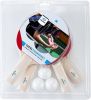 Merkloos Tafeltennis Set Met 3 Ballen En 4 Batjes 1 Ster Sportief Binnen En Buiten Speelgoed online kopen