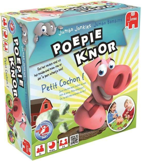 Aan boord Dwaal Pigment Jumbo Poepie Knor kinderspel - Woodywoodtoys.nl