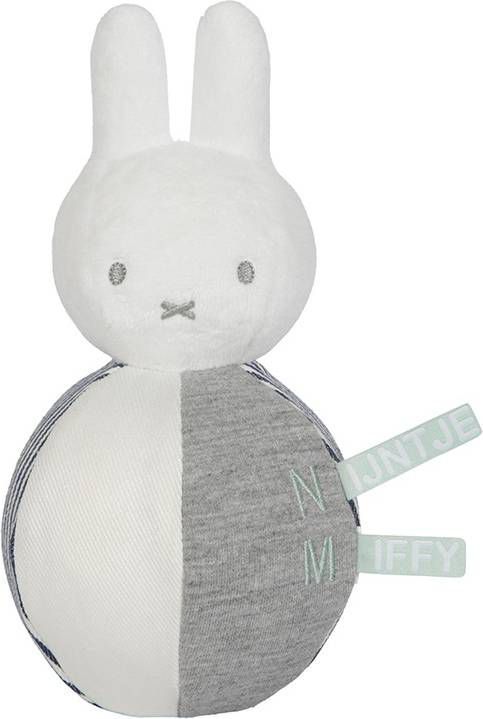 Nijntje tuimelaar ABC serie pluche junior 16 cm wit/grijs - Woodywoodtoys.nl