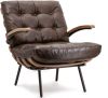 Eleonora Fauteuil Bastiaan donkerbruin leder Java 80 x 70 x 91 online kopen