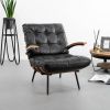 Eleonora Fauteuil Bastiaan donkerbruin leder Java 80 x 70 x 91 online kopen
