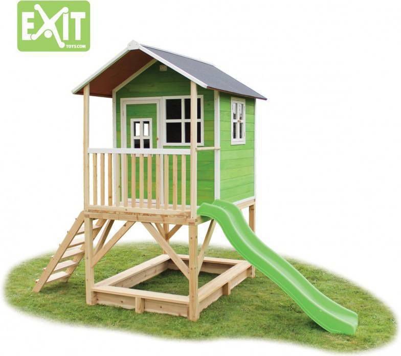 EXIT Toys Exit Speelhuis Loft 500 Met Glijbaan Groen online kopen