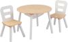 KidKraft Kinderopbergtafel en stoelen set bruin massief hout 27027 online kopen