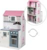 Roba ® Speelkeukentje 2 in 1, roze met meerlaags poppenhuis online kopen