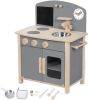 Roba ® Speelkeukentje Speelkeuken, grijs/naturel met krijtbord, koekenpan en keukenaccessoires online kopen