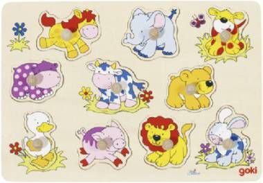 Goki 10 delige Puzzel Dierenbabies online kopen