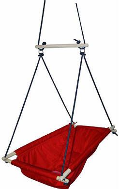 Roba ® Hangmat Hangstoel, rood meegroeiende babyschommel met buikriem en bekleding online kopen