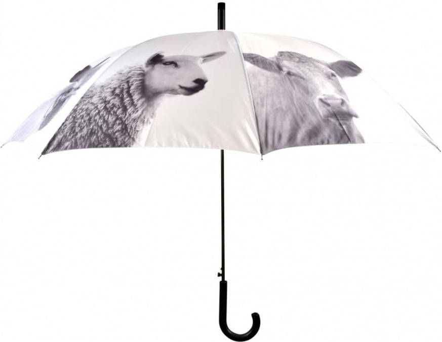 Esschert Design paraplu Boerderij 120 cm polyester wit/grijs online kopen