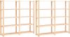 VidaXL Opbergrekken 5 laags 2 St 170x38x170 Cm Grenenhout 500 Kg online kopen