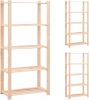 VidaXL Opbergrekken 5 laags 3 St 80x38x170 Cm Grenenhout 250 Kg online kopen