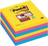 Post it Super Sticky notes XL Carnival, 90 vel, ft 101 x 101 mm, gelijnd, geassorteerde kleuren, pak van online kopen