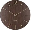 Karlsson Wandklokken Wall clock Meek MDF dark wood veneer Bruin online kopen