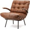 Eleonora Fauteuil Bastiaan donkerbruin leder Java 80 x 70 x 91 online kopen
