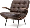 Eleonora Fauteuil Bastiaan donkerbruin leder Java 80 x 70 x 91 online kopen