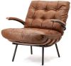 Eleonora Fauteuil Bastiaan donkerbruin leder Java 80 x 70 x 91 online kopen
