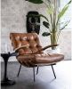 Eleonora Fauteuil Bastiaan donkerbruin leder Java 80 x 70 x 91 online kopen