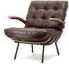 Eleonora Fauteuil Bastiaan donkerbruin leder Java 80 x 70 x 91 online kopen