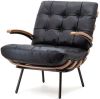 Eleonora Fauteuil Bastiaan donkerbruin leder Java 80 x 70 x 91 online kopen