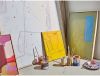 HKliving Schilderij Brutalism Yellow 53 x 43 x 4 online kopen